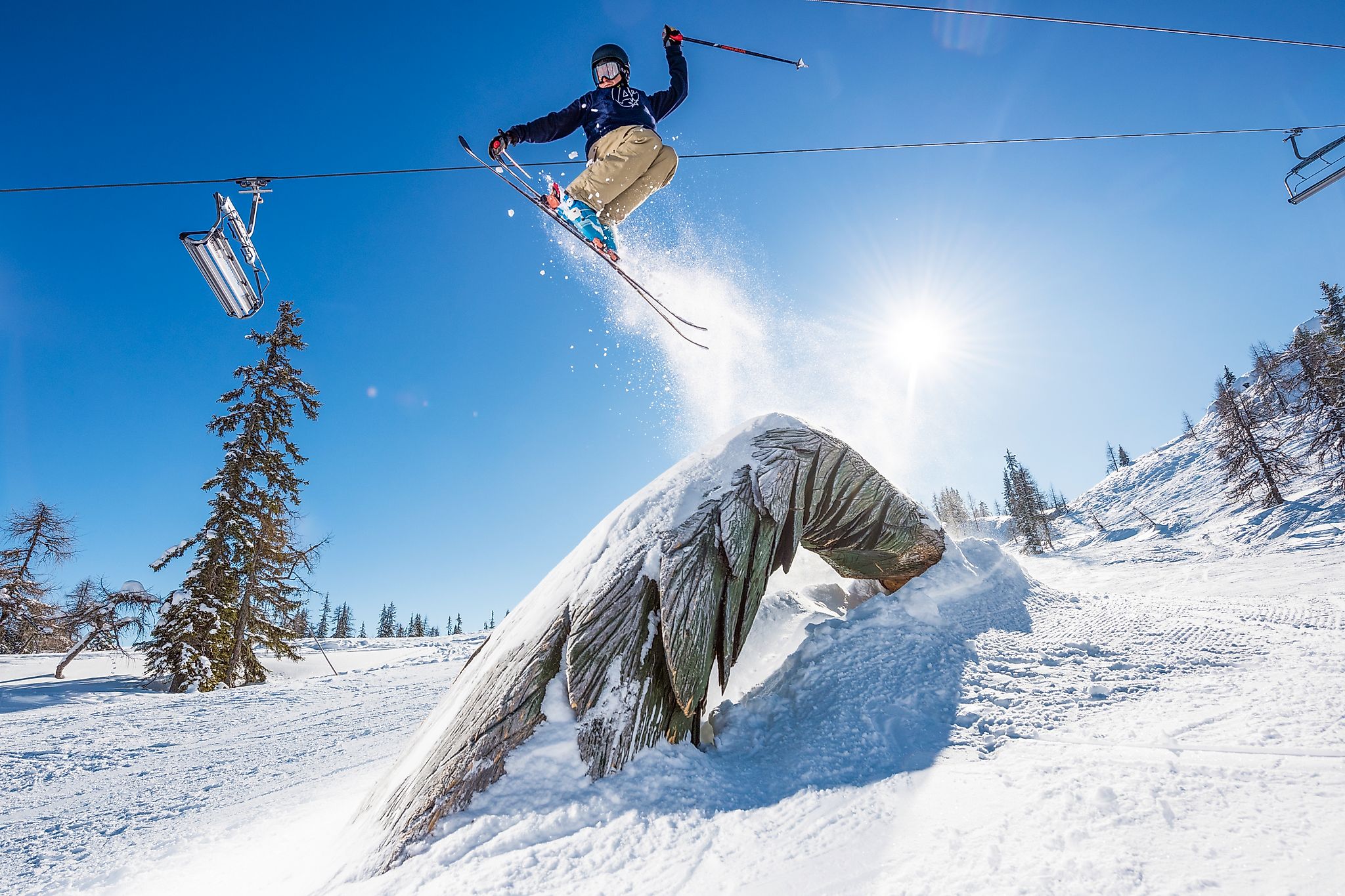 <p>Freeskiers get their full money's worth at the Absolutpark in Flachauwinkl.</p>