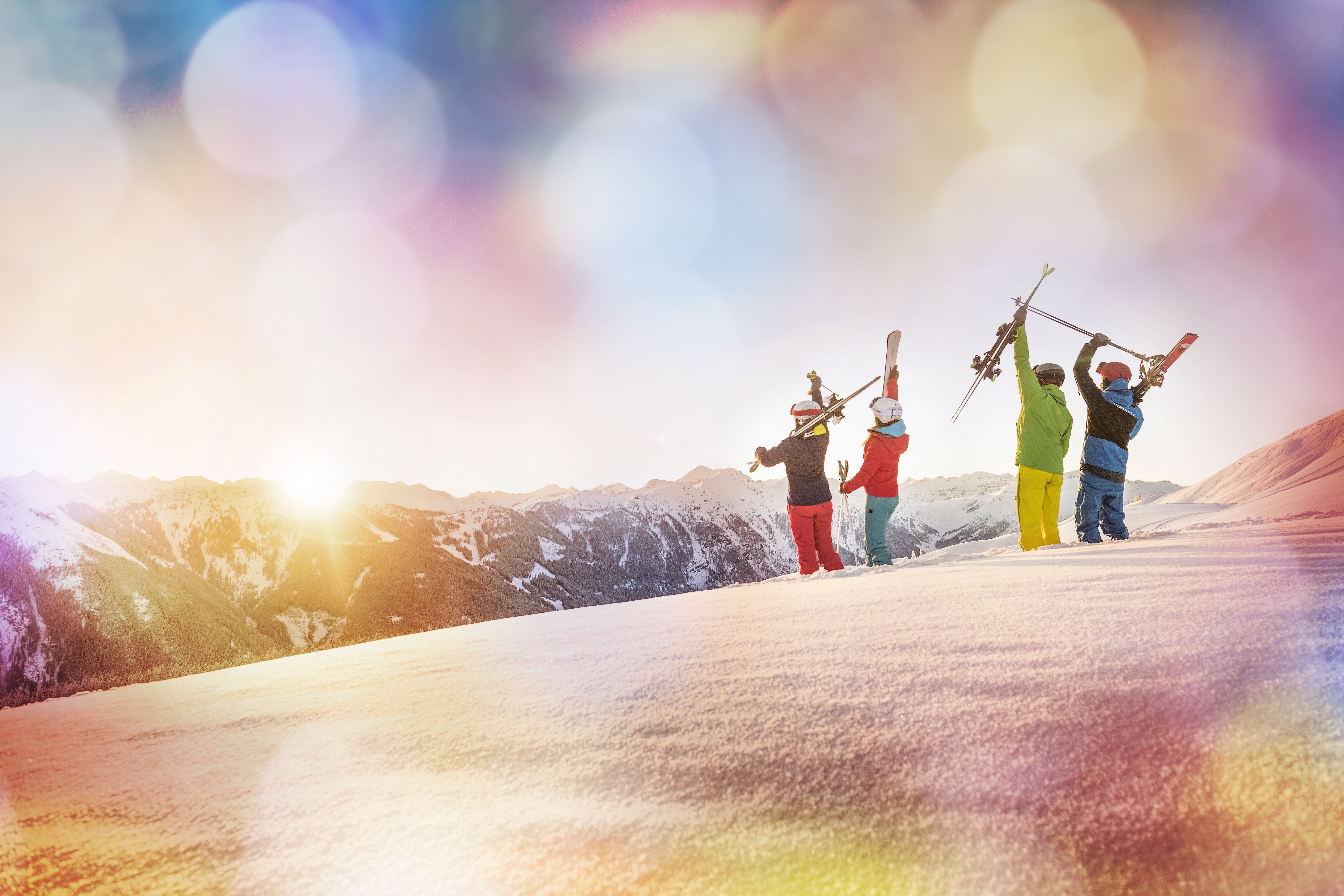 <p>Was gibt es schöneres als nach einen erlebnisreichen Skitag den Sonnenuntergang in Flachau zu genießen?</p>