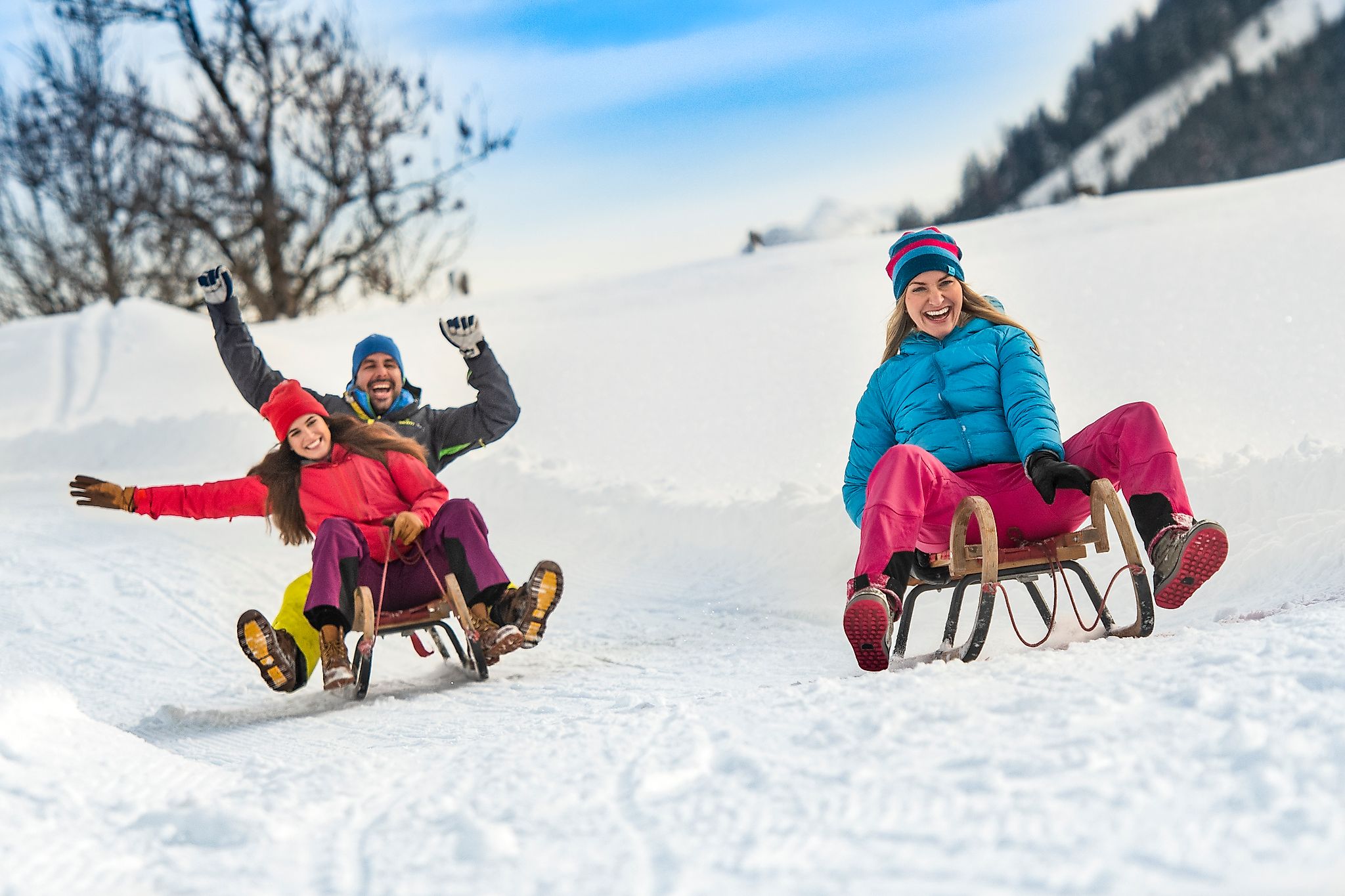 <p>A fun toboggan run should not be missed on a winter vacation in Flachau.</p>
