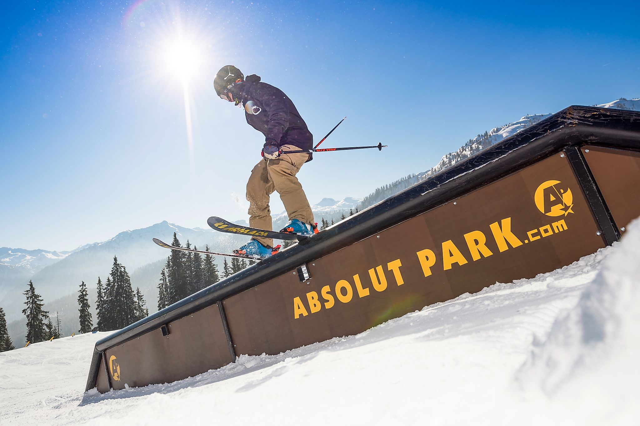 <p>The Absolutpark at Shuttleberg Flachauwinkl offers lots of obstacles for snowboarders and freeskiers.</p>