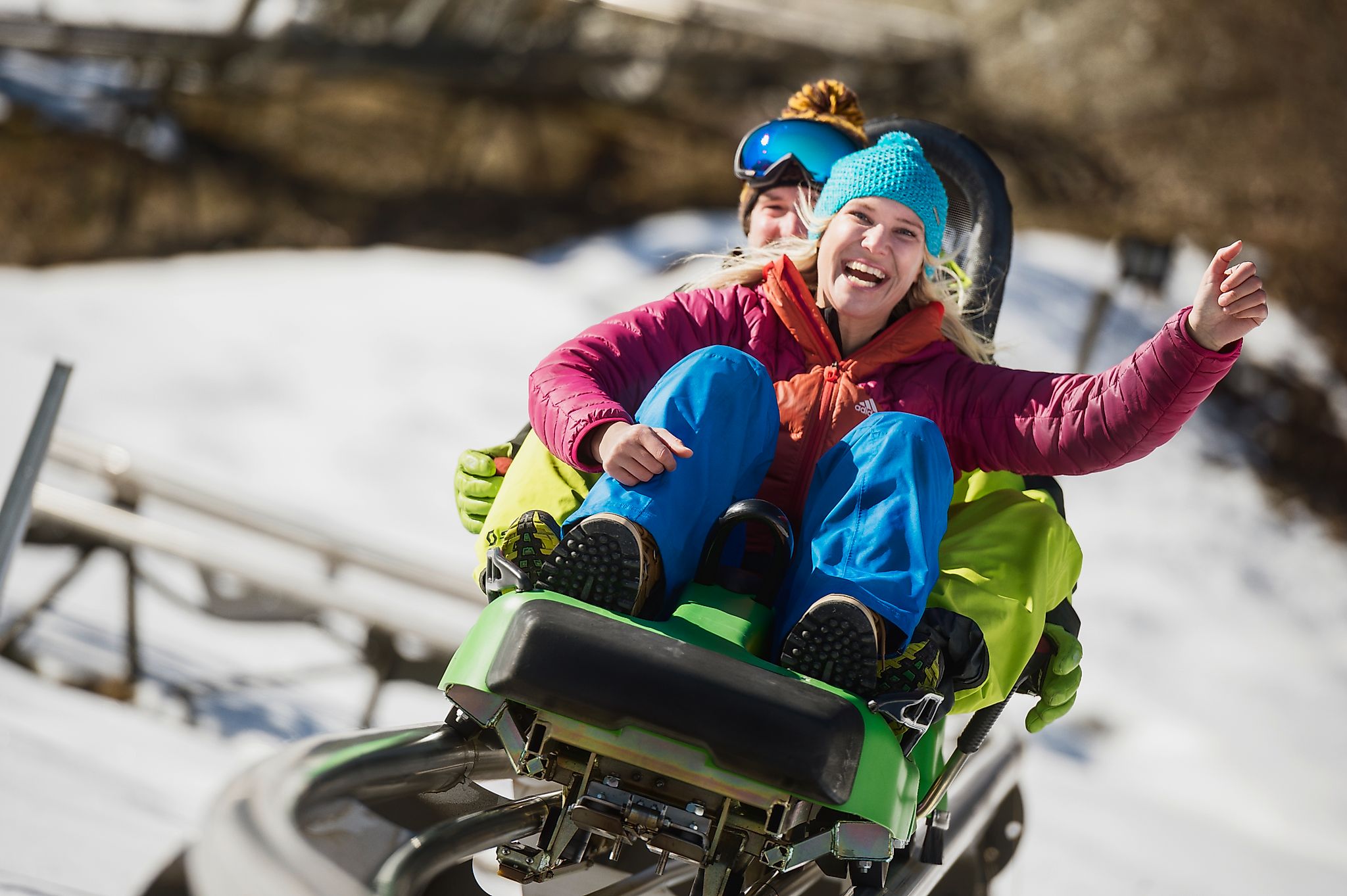 <p>The Lucky Flitzer promises fun and adventure for everyone. The cool alpine roller coaster in Flachau is also open in the evening under floodlights</p>